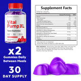 (2 Pack) Vital Pump XL Gummies , Official Vital PumpXL Maximum Strength Gummy Supplement, All Natural VitalPump XL Gummies Once Daily Chewable Multivitamin Supporting Strength and Energy (120 Gummies)
