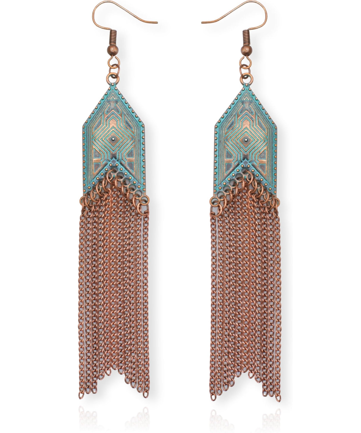Western Jewelry for Women, Boho Dangle Chain Earrings