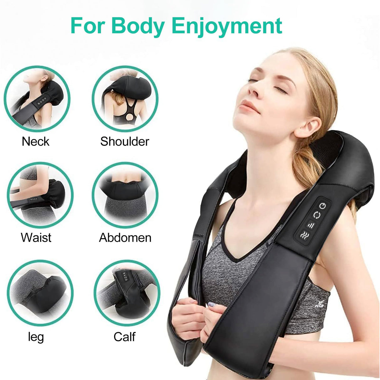 Medcursor Neck Massager, FSA or HSA Eligible, Electric Neck and Back Massager with Heat, Portable Deep Tissue 3D Kneading Pillow for Muscle Pain Relief, Mothers Day Gifts (NOT Cordless)