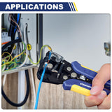 haisstronica Self-Adjusting Wire Stripper, 3 in 1 Stripper/Cutter/Crimping Heavy Duty Automatic Electrical Wire Strippers for 10-24 AWG