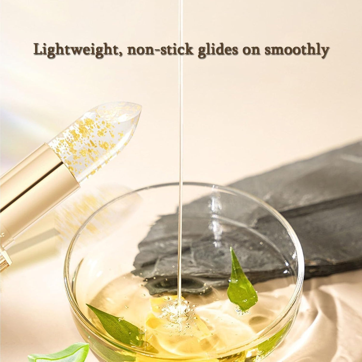 Bymolias Color Changing Lipstick, Transferproof Color Changing Lipstick, Gold Foil Moisturizing Glossy Shine Lip Gloss, Warm Change Lip Balm - Long Lasting Deep Nourishment (2pcs, one size)