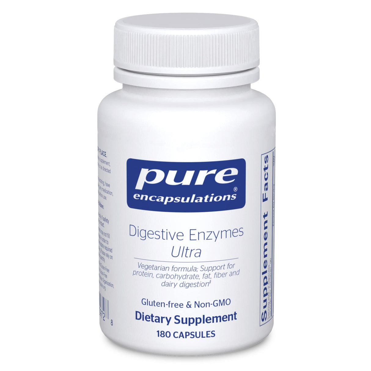 Pure Encapsulations Digestive Enzymes Ultra - Vegetarian Digestive Enzyme Supplement to Support Protein, Carb, Fiber, and Dairy Digestion* - 180 Capsules