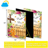 Christian Seasonal Garden Flags Set of 12 Double Sided 12 x 18 Inch Cross Yard Flags, Small Flags for Outside, Fall Winter Easter Christmas Outdoor Flags, Holiday Garden Flags for All Seasons ﻿