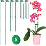 Plant Support Stakes 6 Pack, 12/24/36 Inch Heavy Duty Metal Plant Stakes, Adjustable Garden Plant Support Cages/Rings for Outdoor Indoor Plants, Plant Stick Support for Amaryllis Tomato Peony Orchid