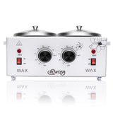 Double Wax Warmer Professional Electric Heater Machine for Hair Removal, Dual Pot Paraffin Facial Skin Body SPA Salon Equipment With Adjustable Temperature Set