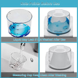 Hordely 61OZ Laundry Detergent Dispenser Container, 2 Pack Liquid Laundry Dispenser, Plastic Detergent Dispensers for Laundry Powder/Fabric Softener with Tray 6 Labels, Clear