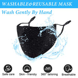 Sparkly Sequins Mouth Masc Fashion Designer Glitter Cotton Face Cover With Adjustable Ear Loops Reusable Masquerade Party Nightclub Rave Festival Sequins Face Covering (Black)