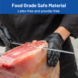 JMU Black Nitrile Gloves Medium Bulk, Case of 1200, 3.5Mil, Latex Free Powder Free