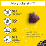 Zarbee’s Kids Elderberry Immune Support* Gummies, Daily Vitamins A C D3 E & Zinc, Real Elderberry Extract, Gelatin & Gluten Free, No Artificial Flavors, Natural Berry Flavor, Ages 2+, 42 Ct Bottle