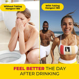 Hangovr 180 Tri-Power Before Drinking Defense 4 Pack - Support Liver & Brain Health, Feel Fresher & Better Energy - - Take Before Drinking for Relief, 3 Capsules per Pouch