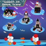 Goody King 100PCS Space Rocket Magnetic Building Blocks |Space Adventure Magnetic Tile Set, STEM Montessori Stacking Toy, Building Playsets for Boys and Girls Ages 3-10,Sensory Tile Christmas