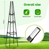 MQJIAZHI Garden Obelisk Trellis for Climbing Plants Outdoor, 63 Inch Height Adjustable Gardening Trellis, Steel Plastic Coated Plant Support for Indoor & Outdoor Multiple Climbing Plants(2PCS)
