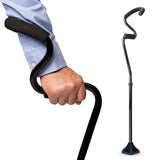 StrongArm Comfort Cane + Self Standing Lightweight Adjustable Walking Cane + Stabilizes Wrist & Provides Extra Support & Stability + Ergonomic Forearm Grip + Canes for Men & Women