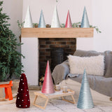 TFTAFAN Paper Mache Cones Brown Craft Cones Open Bottom Cardboard Craft Cones for Halloween Christmas Valentine's Day DIY Gnomes Ornament Christmas Cone Tree Decorations (8)