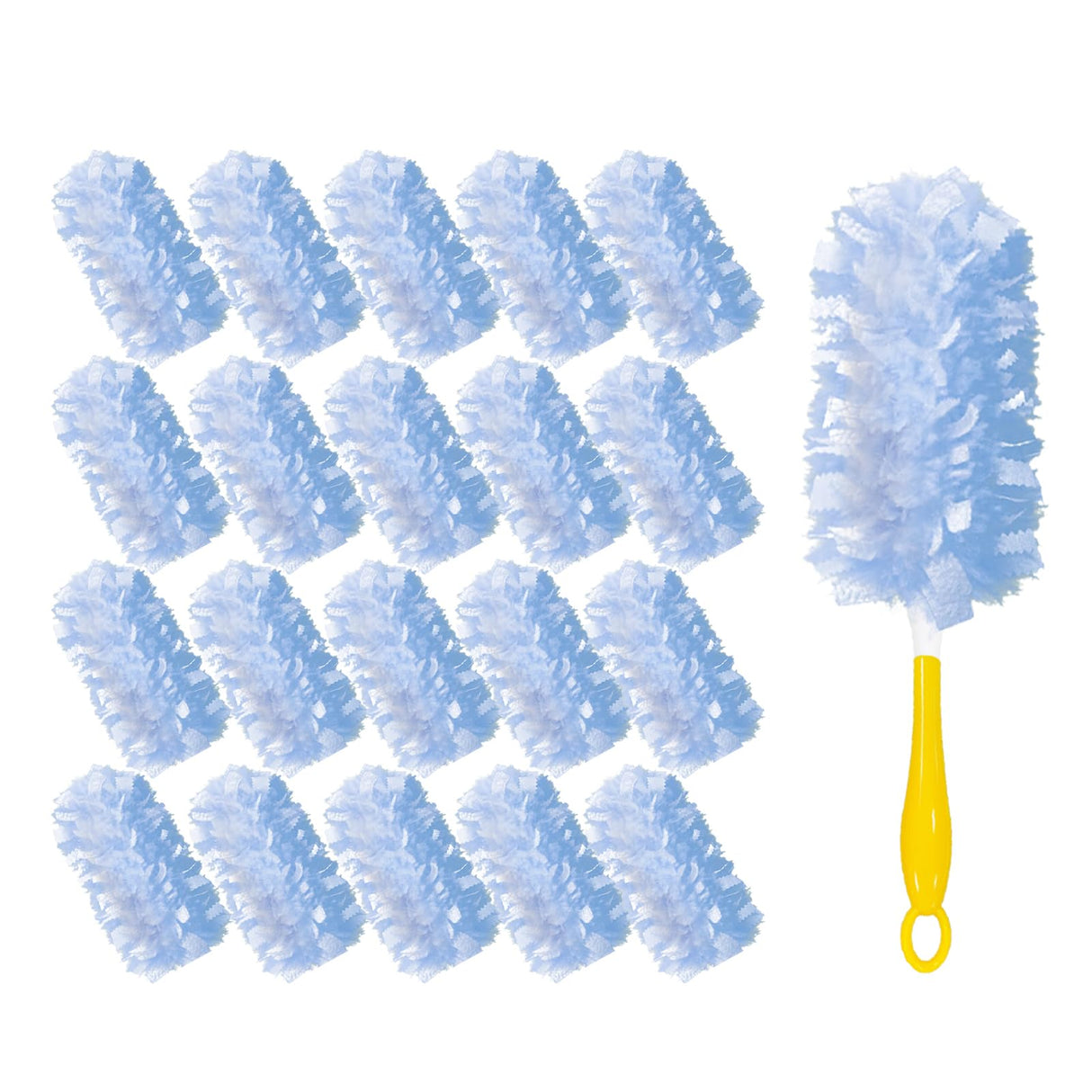 20 Count 360° Duster Refills with 1 Handle,Compatible with Swiffer Duster