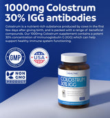 Bovine Colostrum for Women - Colostrum Supplement with 1,000mg per Serving and 30% IgG Immunoglobulins from First Milking - Low Heat Processed for Maximum Potency Non-GMO & Made in The US (1 Month)