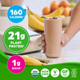 Orgain Organic Vegan Protein Powder + 50 Superfoods, Creamy Chocolate Fudge - 21g Plant Based Protein, Gluten Free, Dairy Free, Lactose Free, Soy Free, No Sugar Added, Kosher, B Vitamins - 2.02lb