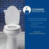 Bemis 1500EC Durable Wooden Toilet Seat, Easy Clean Hinges, Made in USA, Elongated, White