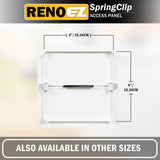 RenoEZ Access Panel For Drywall - 12x12 inch - No Tools Required - Wall Hole Cover - Access Doors For Drywall - Spring Loaded for Wiring | HVAC | Plumbing - Textured White (1)