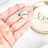 Personalized Birthstone Necklace | Custom Name Necklace | Girl friend Gift | Friend Necklace for Women | Kinsley Birthstone Necklace Custom KINSLEY-BS-DISC