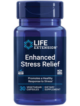 Life Extension Enhanced Stress Relief, Lemon Balm Extract, L-theanine, decompress with This Supplement for Stress, Gluten-Free, Non-GMO, Vegetarian, 30 Capsules