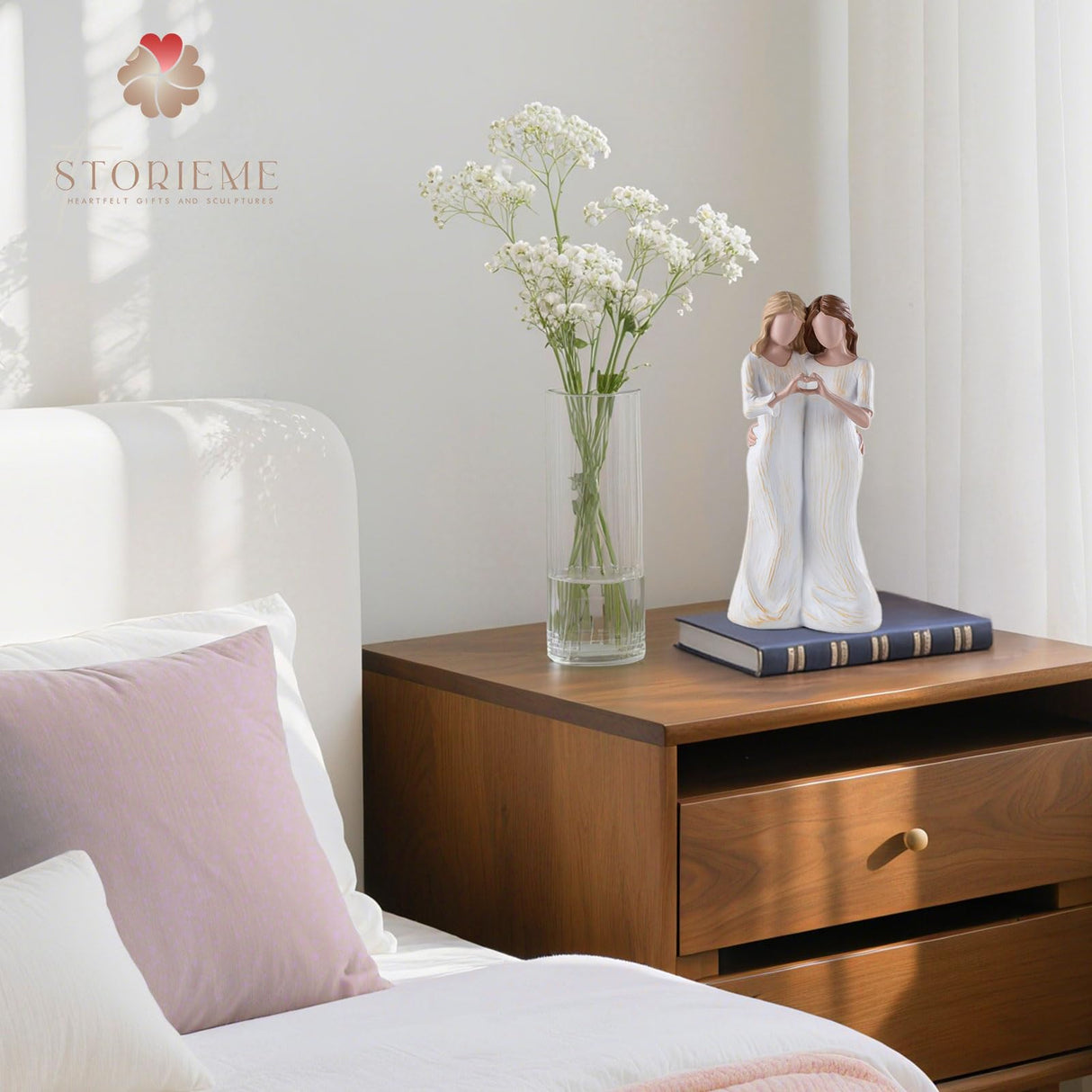 Storieme Sister Figurines - Best Friends Gifts for Women, Bestie Friendship Christmas & Birthday Gift