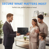 Small Safe for Home, 6.69"H Safe Box with Fireproof Waterproof Bag for College Dorm Room, Money Safe with Alarm System, Sensor LED Light, Wall/Floor Mountable, Hidden Safes for Cash, Jewelry, Medicine