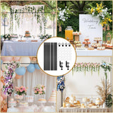 Over The Table Rod Stand with Clamps Adjustable Table Balloon Arch Stand for Party Wedding Anniversary, 34” to 98.43” Length, 30.25” to 47.25” Height(Color:Black)