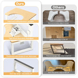 Bamboo Toilet Stool Foldable, 7 in, 8 in Or 9 in Adjustable Height Squat Stool Potty for Adults Kids, Sturdy Poop Step Stool for Bathroom, Improve Squatting Posture, Non-Slip,500 lbs Capability