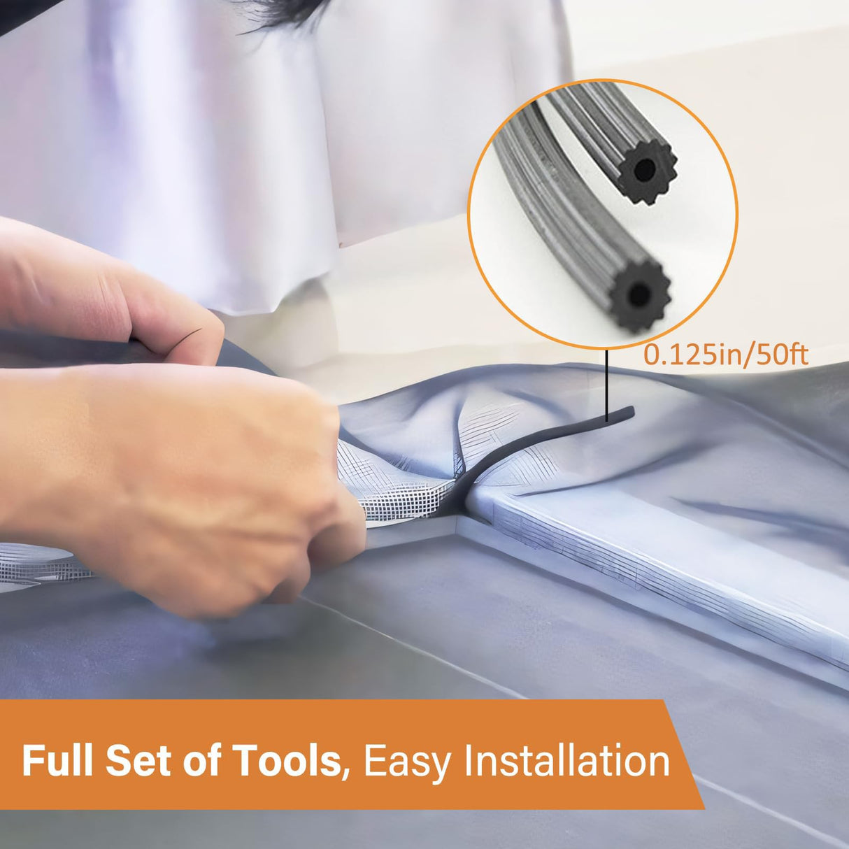 Window Screen Replacement Kit Width:36in Length:158 Fiberglass|Includes Full Set of Tools | Suitable for Windows, Screen Doors, and Courtyards | UV Resistant and Durable | Easy to Install