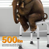 Hiqufet Shower Chair for Inside Shower(500lb), FSA/HSA Eligible 5 Height Adjustable Shower Stool, Shower Seats for Adults, 3-Minute Quick Assembly, Heavy Duty Shower Bench for Inside Shower to Sit on