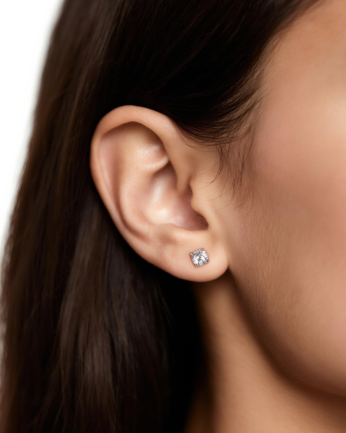 Moissanite Stud Earrings for Women, 925 Sterling Silver Earrings for Men