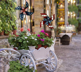 Patriotic Pinwheels 4th of July Decoration American Flag Metal Wind Spinner