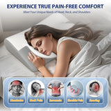Cervical Pillow for Neck and Shoulder, Adjustable Side Sleeper Pillows for Adults, Ergonomic Neck Support Pillow, Contour Memory Foam Pillows Pain Relief for Side Back Stomach Sleepers