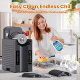 Slushie Machine No Ice Needed: Soft Serve Ice Cream Machine,Slushy Machine for Home with 6 Preset Programs, Quiet Operation, LED Display, Auto-Clean,Perfect for Milkshakes, Margarita Smoothie, Frappés