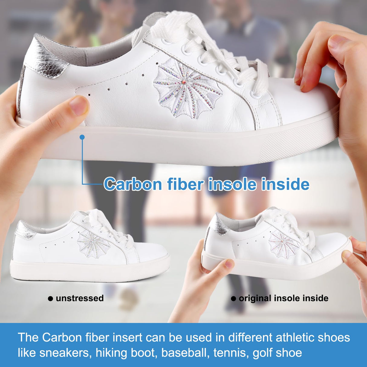 1 Pair Carbon Fiber Insole for Men Women Rigid Carbon Fiber Shoe Insert Carbon Fiber Foot Plate for Hallux Rigidus Limitus, Turf Toe，Morton's Toe (11.85” / 300mm - Men's 12.5 / Women's Size 13.5)