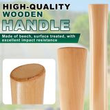 Bucherry 2 Pcs 35 Inches Pickaxe Handles Beech Wood Handles Replacement Tool Set for Heavy Duty Pick Axe, Mattock Heads, for Gardening, Landscaping, Yard and Outdoors Work