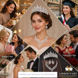 Kamirola Metal Tiaras and Crowns for Women,Tiaras Earrings Necklace sets