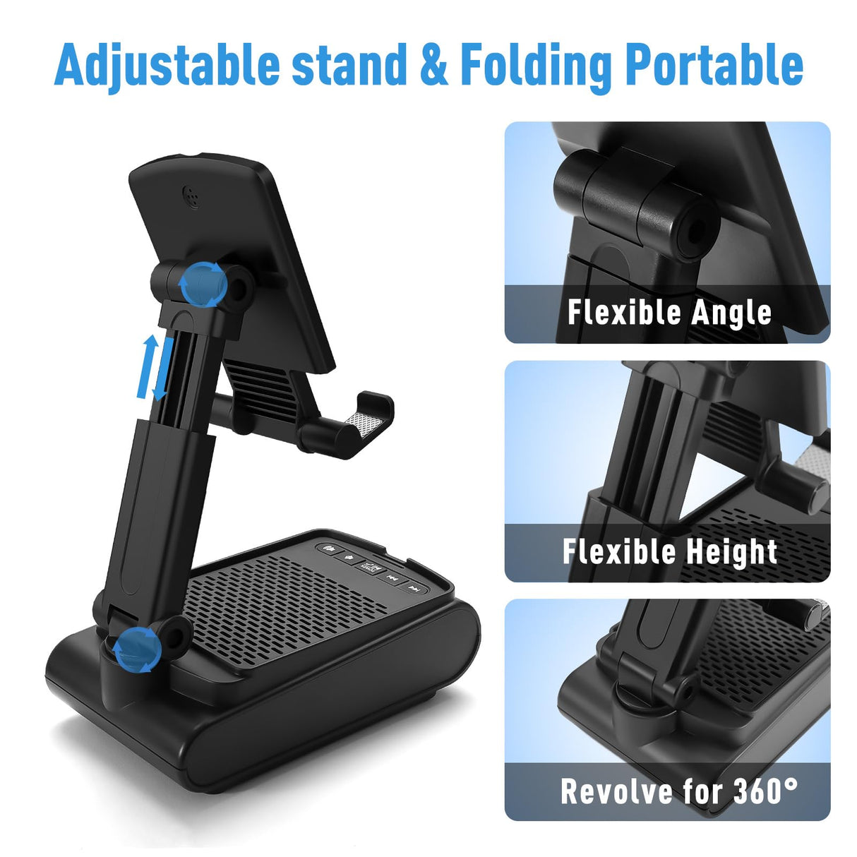 Gifts for Men, White Elephant Gifts for Adults, Cell Phone Stand with Wireless Bluetooth Speaker, Birthday Gift for Dad Boyfriend Husband Him Men Gifts for Christmas, Stocking Stuffers for Adults