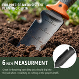 Hori Hori Garden Knife 7" with Sheath – Heavy Duty Stainless Steel Multi-Purpose Tool for Weeding, Digging & Planting, Serrated & Straight Full-Tang Blade, Non-Slip Rubber Handle with Safety Guard