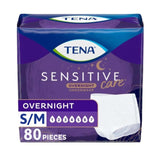 TENA Sensitive Care Overnight Incontinence Underwear for Women Small/Medium, 80 Count
