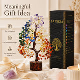 YATSKIA 7 Chakra Tree of Life - Crystals and Healing Stones | Birthday Gifts for Women| Crystal Tree for Positive Energy | Home & Office Decor | Gifts for Mom