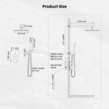 gotonovo Rainfall Bathroom Shower System Rain Shower Head and Handle Set Wall Mounted Shower Complete Combo Solid Brass Pressure Balancing Shower Mixer Valve 10 Inch Matte Black