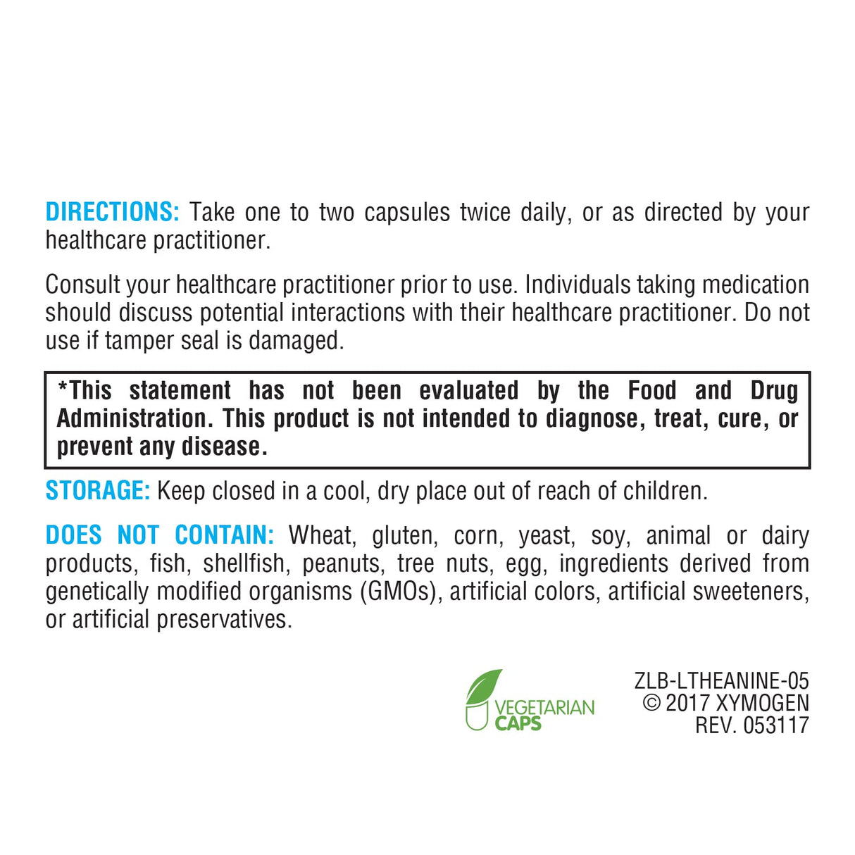 XYMOGEN L-Theanine - Patented Suntheanine L theanine 400mg Per Serving - Amino Acid Supplement to Support Calm + Relaxation Without Drowsiness, Liver Health (60 Capsules)