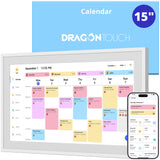 Dragon Touch 15.6" digital calendar chore chart – 1080P full HD interactive touchscreen, smart family planner, Hearth Display wall & desk mountable for seamless scheduling