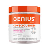 Genius Consciousness - Premium Nootropic Powder for Focus, Memory & Mental Clarity - AlphaSize, NeuroFactor, Lion’s Mane & Dynamine - Natural Brain Booster for Studying, Work & Creativity – Watermelon