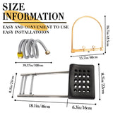 YTQHERQR Water Circulation Hair Head Spa Equipment with Pillow, Water Circulation Frame Rack with 39.37" 304 Stainless Steel Water Hose, Shampoo Bed Accessories, for Hair Salon Massage Shower