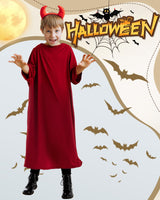 Toulite Nativity Costumes for Kids Shepherd Jesus Halloween Christmas Saint Judge Robe Priest Costumes for Boys Girls(Red,6-9y/39.4 Inches)
