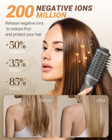 IBAYS Hair Dryer Brush 6 in 1 Professional Hot Air Styler, 110,000 RPM High-Speed Negative Ionic Hair Dryer, Auto Wrap Curler Frizz-Free Blow Dryer Brush for Curling Volumizing Straightening Styling