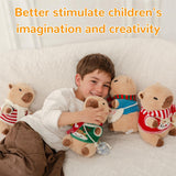WAKSUN Capybara Plush with 10 Pcs Clothes & Accessories,Christmas Stuffed Animals, 10.2 in Cute Capybara Plush Toys,Birthday Gifts&Dress Up Cute Plushies for Boys/Girls (Daily)
